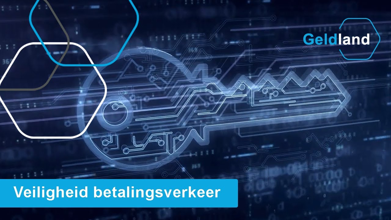 Digitale betalingsbeveiligingsafbeelding, tekst 'Veiligheid betalingsverkeer'.